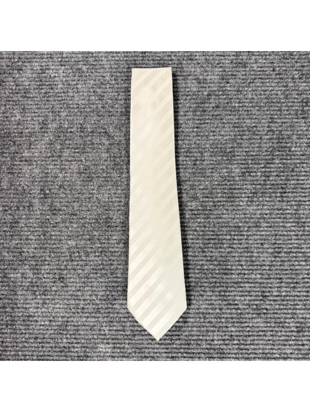 Angelo Rossi White Striped Tie